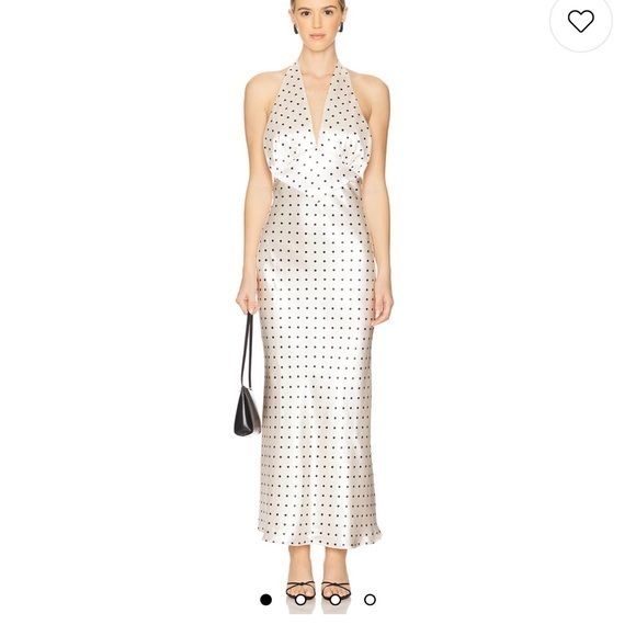 Bardot Dresses & Skirts - Bardot White and Black Polka Dot Maxi Dress